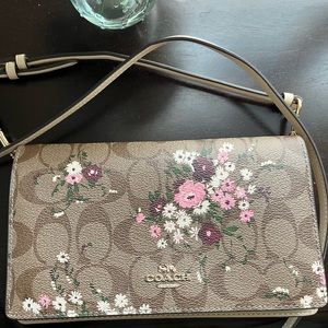 Coach floral cross body .